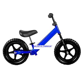 Bicicleta de metal sin pedales niño azul